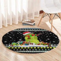Tennis Snowman Christmas Round Carpet Xmas Holiday Patterns - Wonder Print Shop