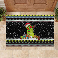 Tennis Snowman Christmas Rubber Doormat Xmas Holiday Patterns - Wonder Print Shop
