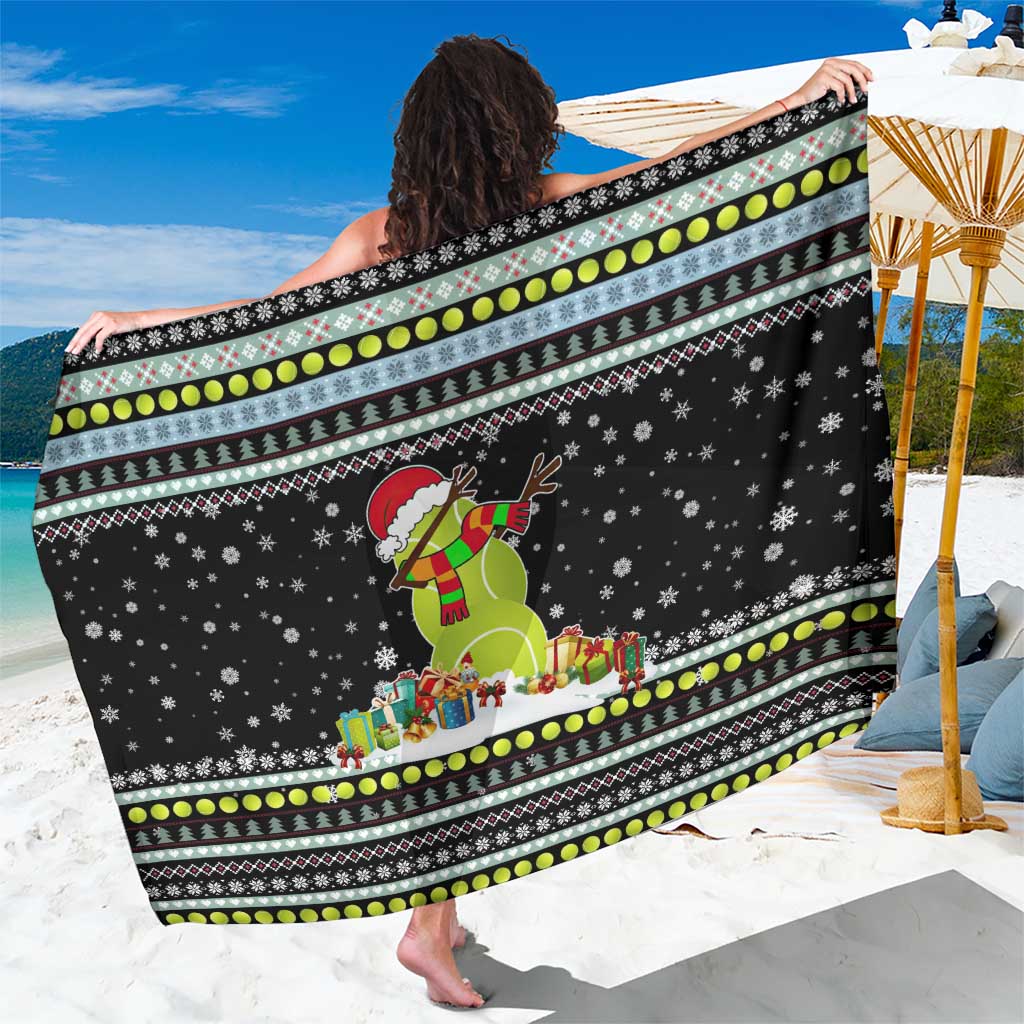 Tennis Snowman Christmas Sarong Xmas Holiday Patterns - Wonder Print Shop