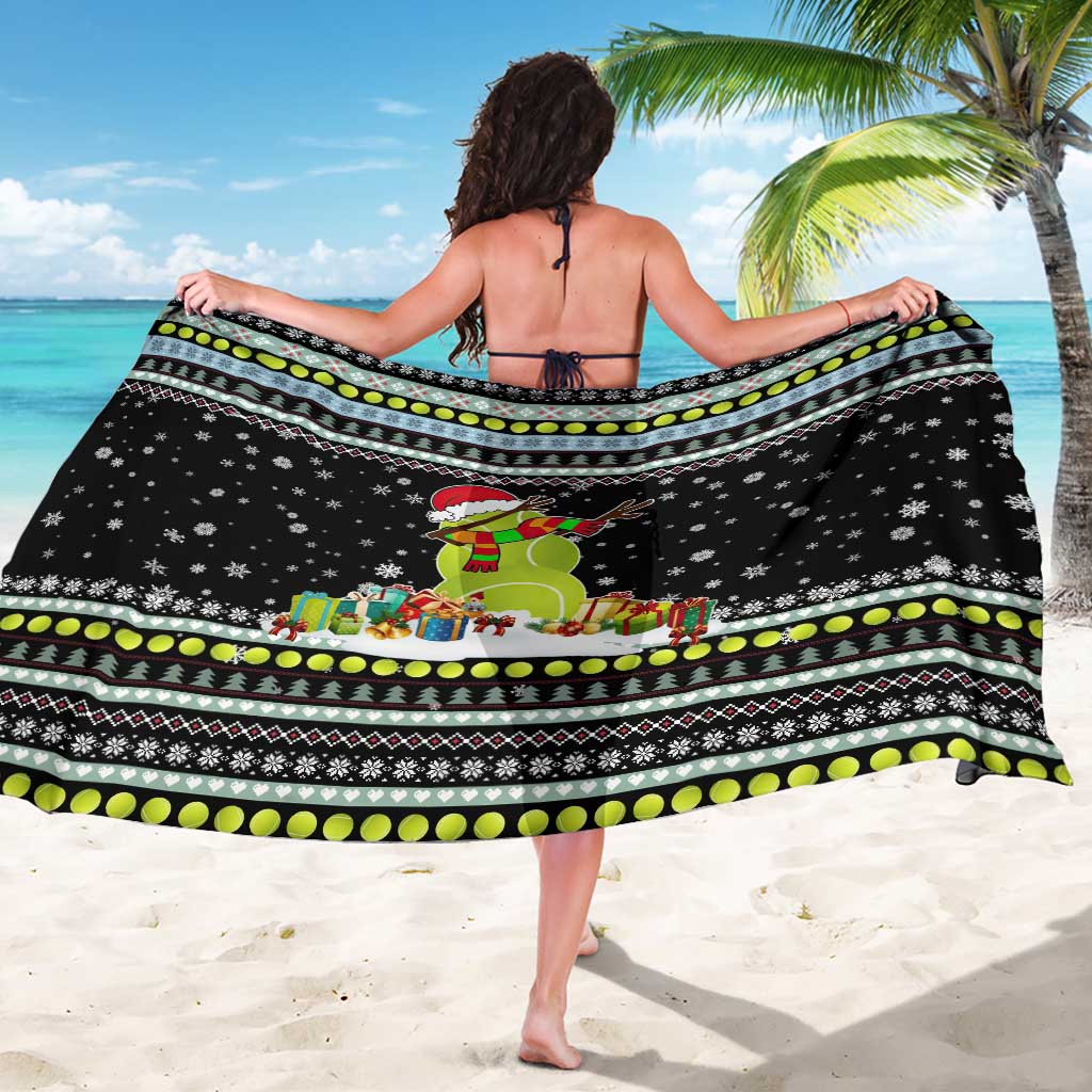 Tennis Snowman Christmas Sarong Xmas Holiday Patterns - Wonder Print Shop