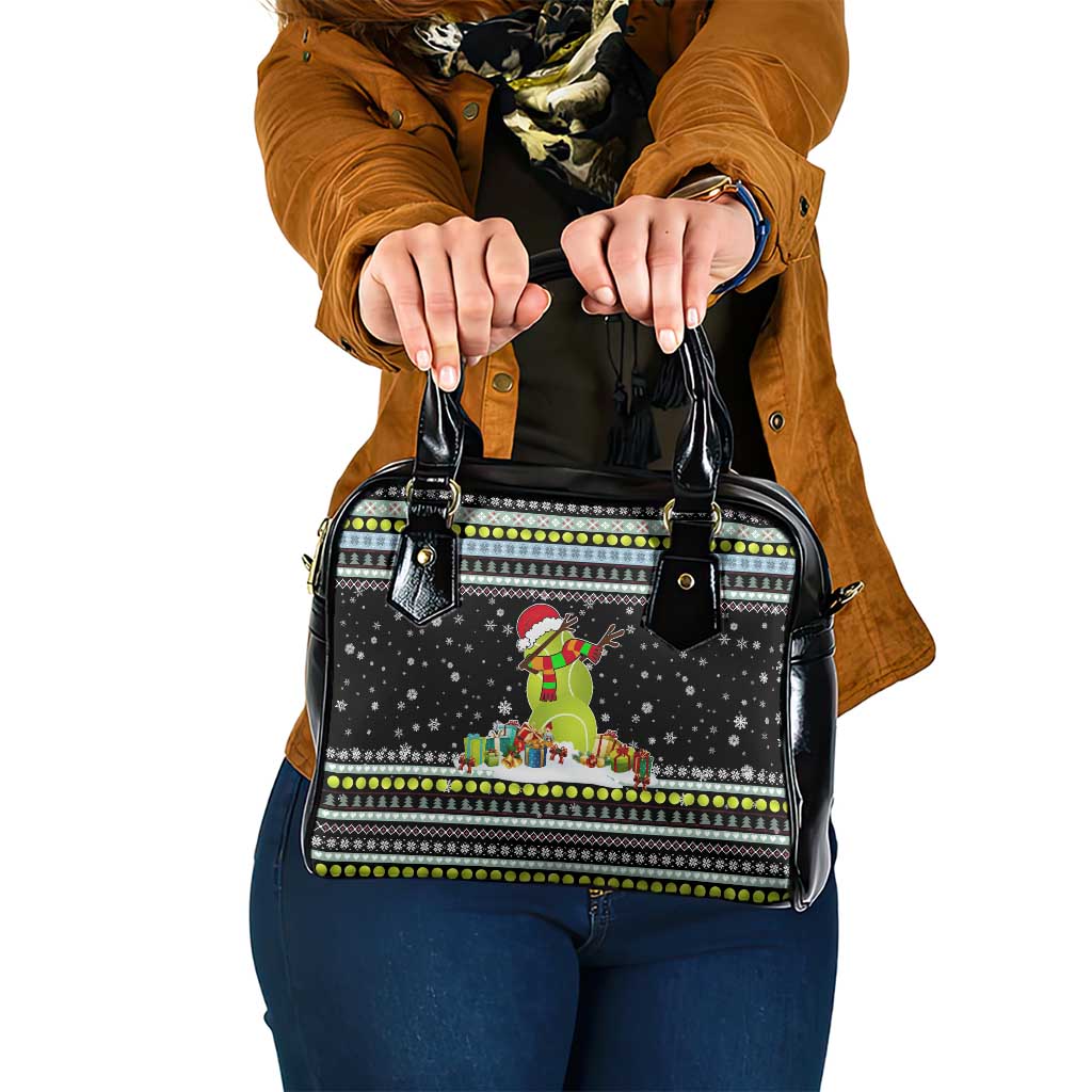 Tennis Snowman Christmas Shoulder Handbag Xmas Holiday Patterns - Wonder Print Shop