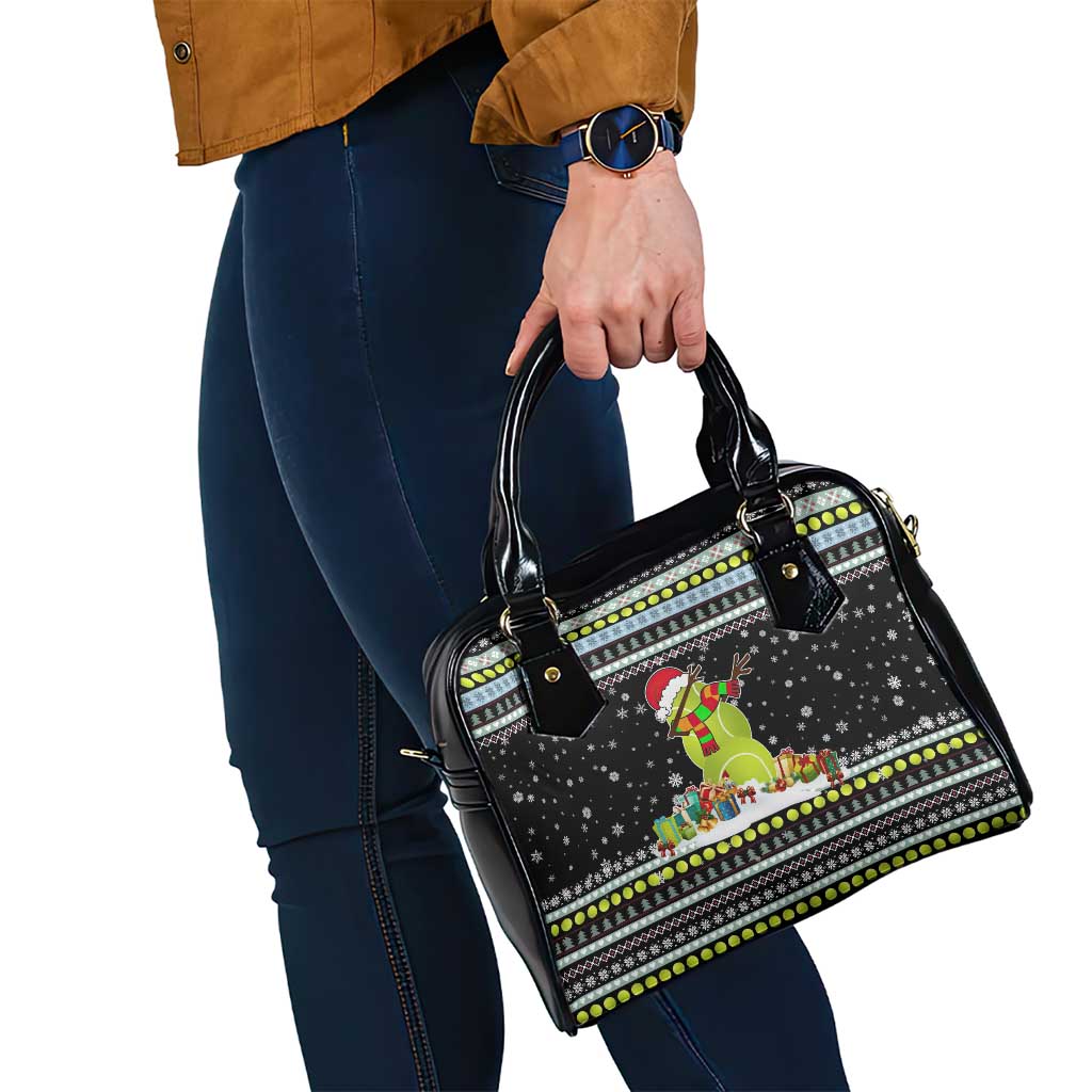 Tennis Snowman Christmas Shoulder Handbag Xmas Holiday Patterns - Wonder Print Shop