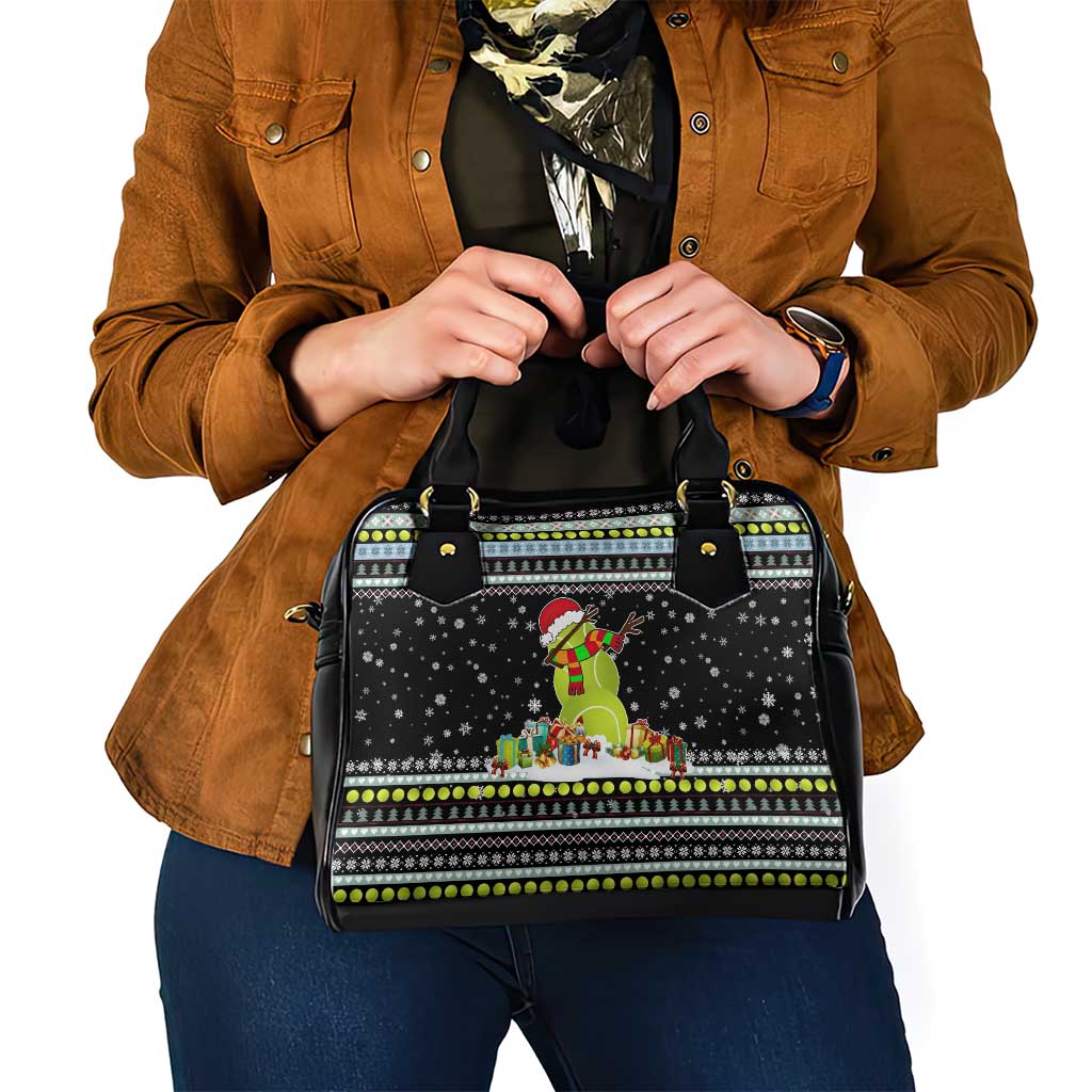 Tennis Snowman Christmas Shoulder Handbag Xmas Holiday Patterns - Wonder Print Shop