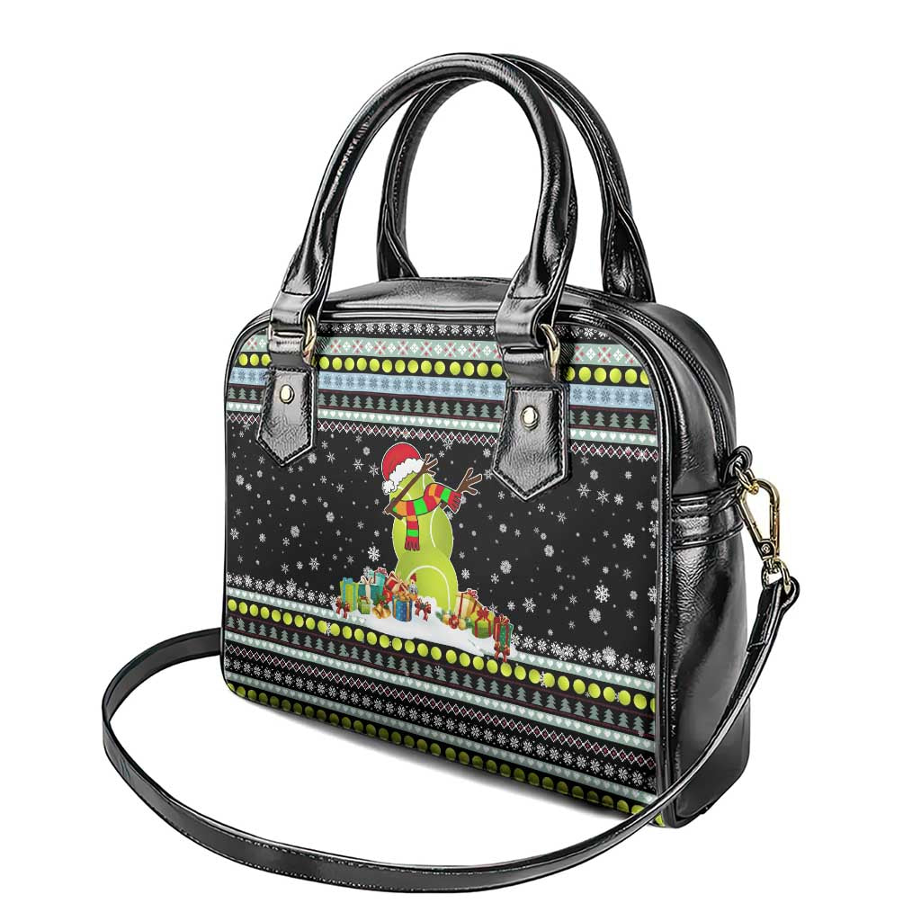 Tennis Snowman Christmas Shoulder Handbag Xmas Holiday Patterns - Wonder Print Shop