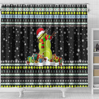 Tennis Snowman Christmas Shower Curtain Xmas Holiday Patterns - Wonder Print Shop