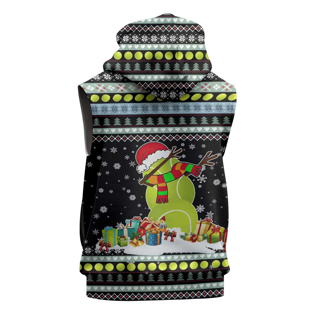 Tennis Snowman Christmas Sleeveless Hoodie Xmas Holiday Patterns - Wonder Print Shop