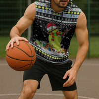 Tennis Snowman Christmas Sleeveless Hoodie Xmas Holiday Patterns - Wonder Print Shop