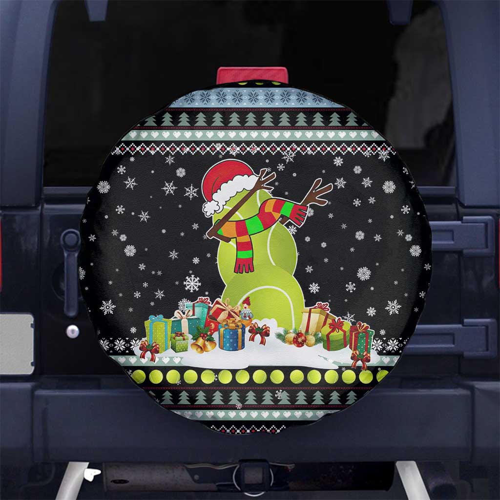 Tennis Snowman Christmas Spare Tire Cover Xmas Holiday Patterns - Wonder Print Shop