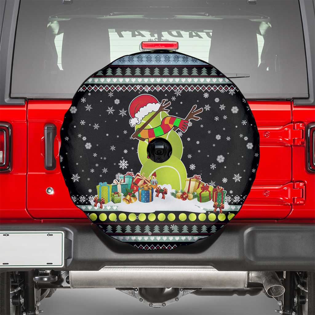 Tennis Snowman Christmas Spare Tire Cover Xmas Holiday Patterns - Wonder Print Shop