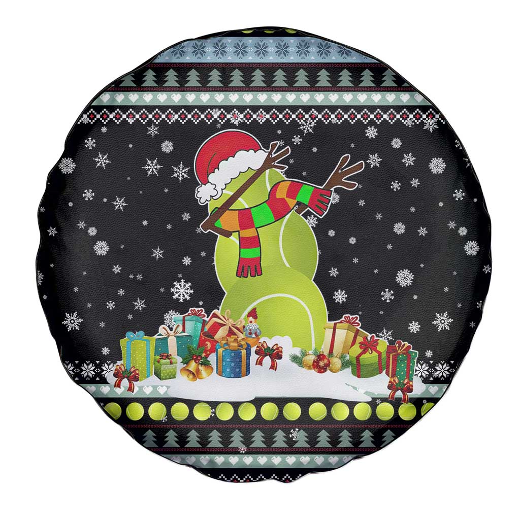 Tennis Snowman Christmas Spare Tire Cover Xmas Holiday Patterns - Wonder Print Shop