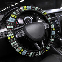 Tennis Snowman Christmas Steering Wheel Cover Xmas Holiday Patterns - undefined