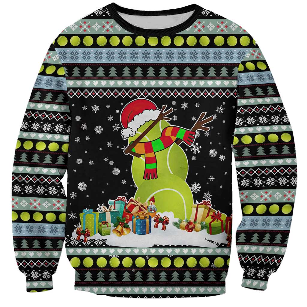 Tennis Snowman Christmas Sweatshirt Xmas Holiday Patterns - Wonder Print Shop