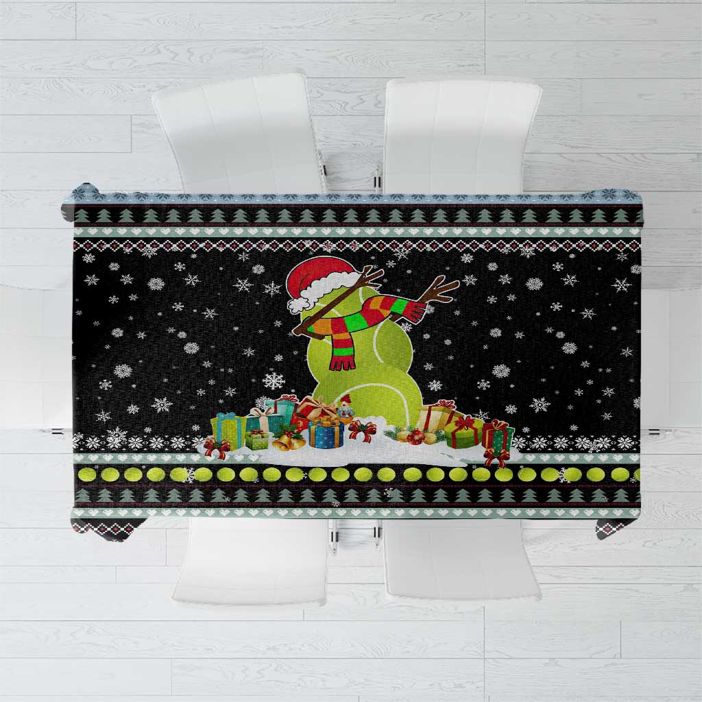 Tennis Snowman Christmas Tablecloth Xmas Holiday Patterns - Wonder Print Shop