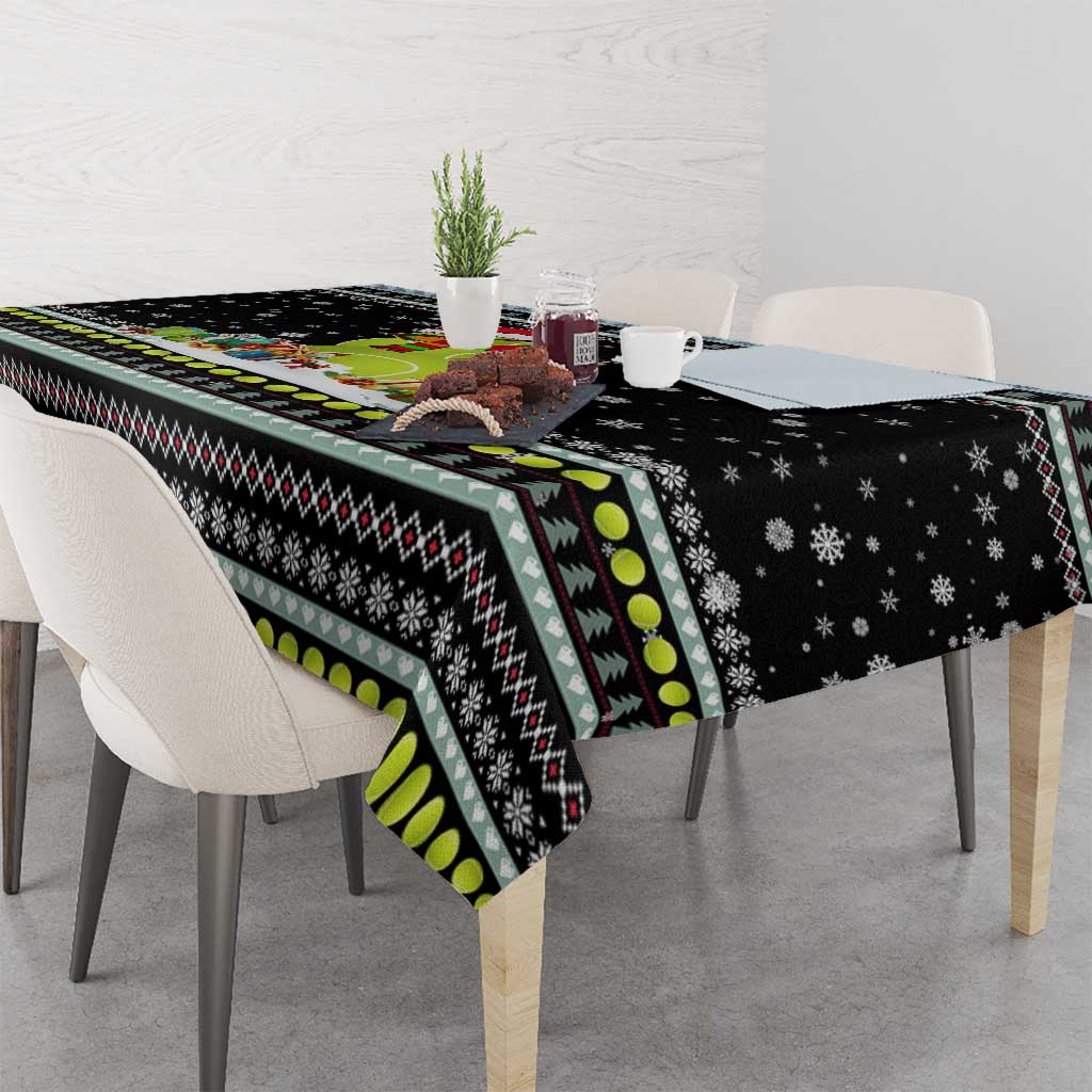 Tennis Snowman Christmas Tablecloth Xmas Holiday Patterns - Wonder Print Shop