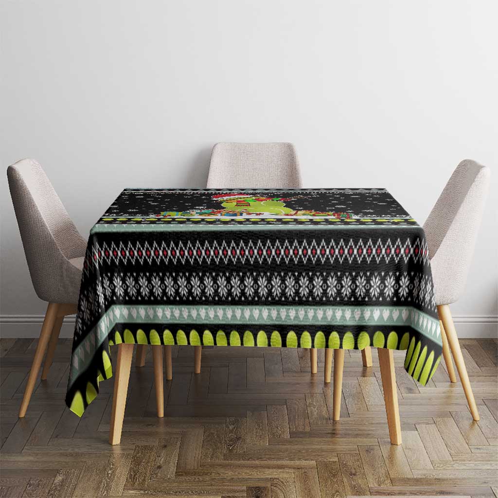 Tennis Snowman Christmas Tablecloth Xmas Holiday Patterns - Wonder Print Shop