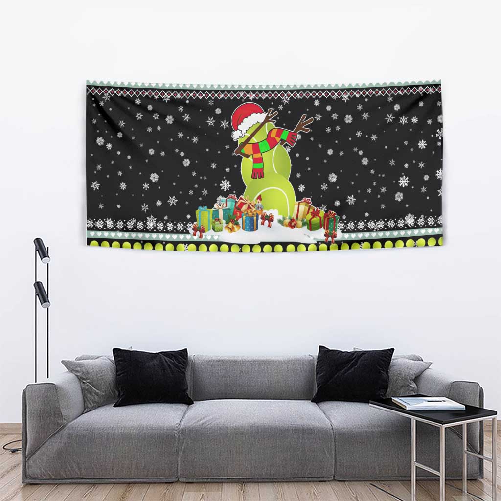 Tennis Snowman Christmas Tapestry Xmas Holiday Patterns - Wonder Print Shop