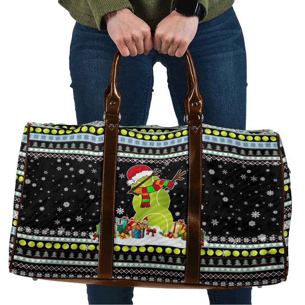 Tennis Snowman Christmas Travel Bag Xmas Holiday Patterns - Wonder Print Shop