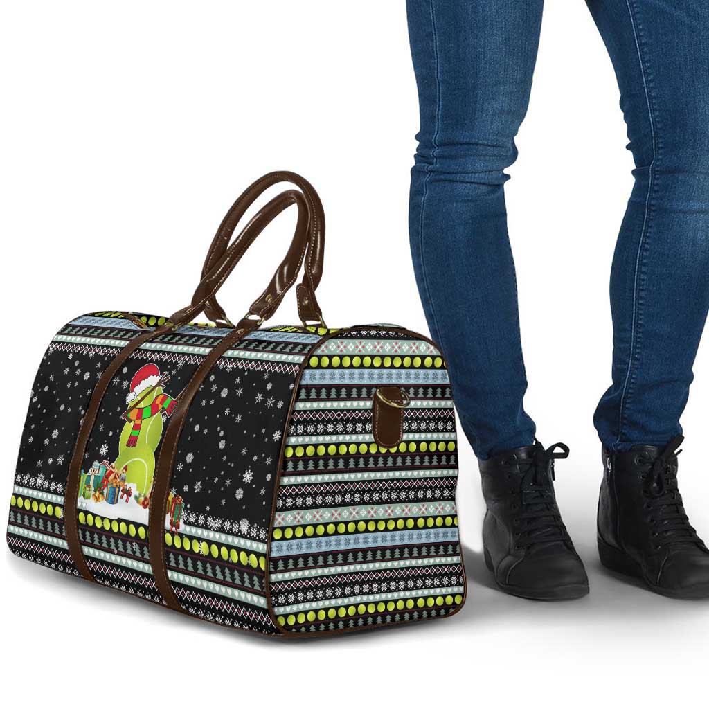 Tennis Snowman Christmas Travel Bag Xmas Holiday Patterns - Wonder Print Shop