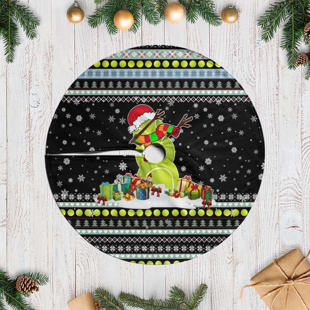 Tennis Snowman Christmas Tree Skirt Xmas Holiday Patterns - Wonder Print Shop