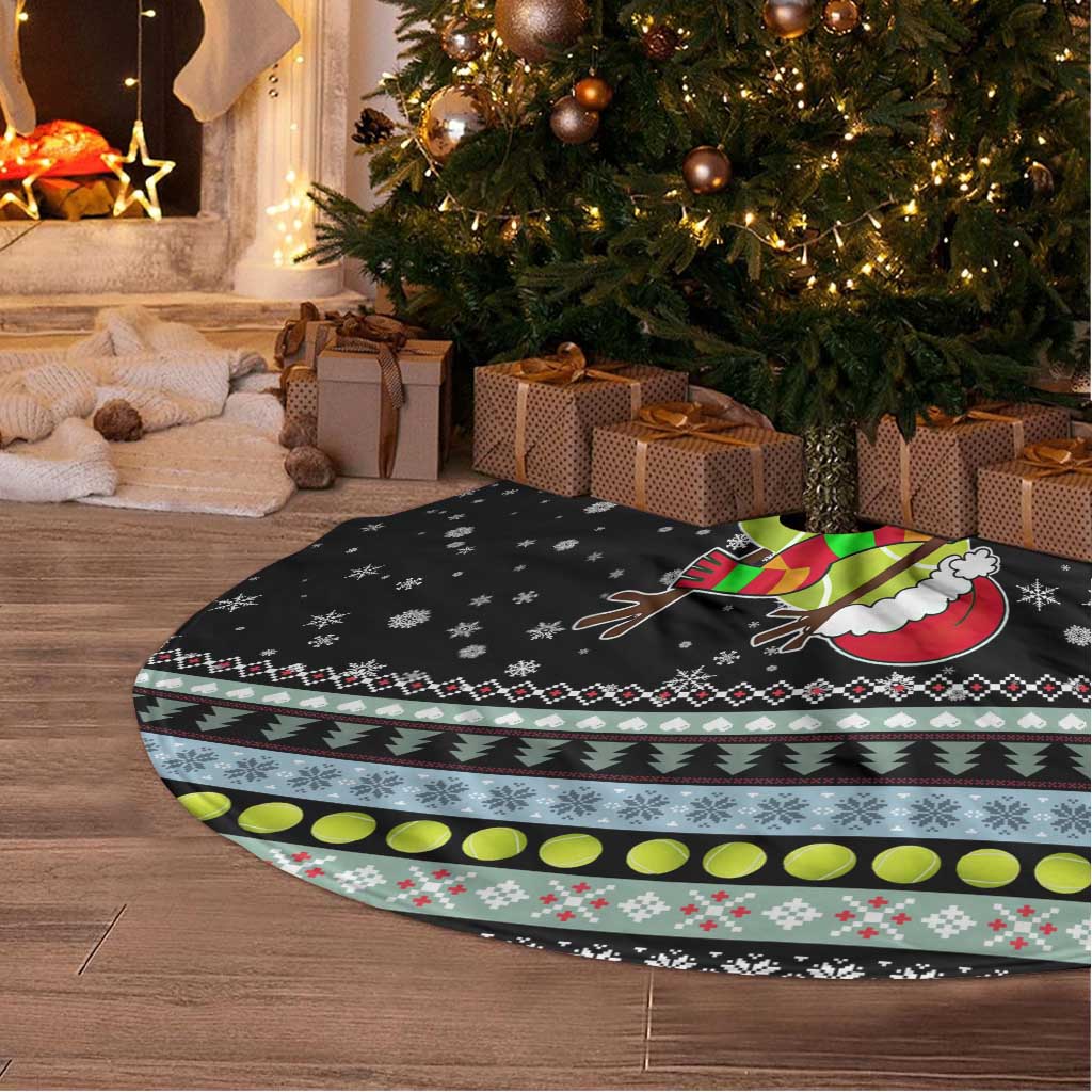 Tennis Snowman Christmas Tree Skirt Xmas Holiday Patterns - Wonder Print Shop
