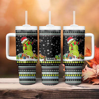 Tennis Snowman Christmas Tumbler With Handle Xmas Holiday Patterns - Wonder Print Shop