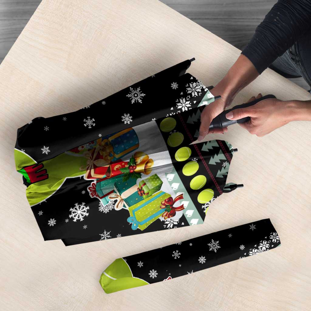 Tennis Snowman Christmas Umbrella Xmas Holiday Patterns - Wonder Print Shop