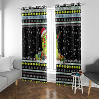 Tennis Snowman Christmas Window Curtain Xmas Holiday Patterns - Wonder Print Shop
