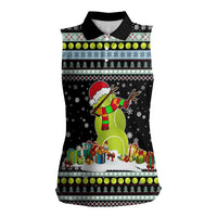 Tennis Snowman Christmas Women Sleeveless Polo Shirt Xmas Holiday Patterns - Wonder Print Shop