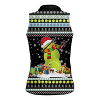 Tennis Snowman Christmas Women Sleeveless Polo Shirt Xmas Holiday Patterns - Wonder Print Shop