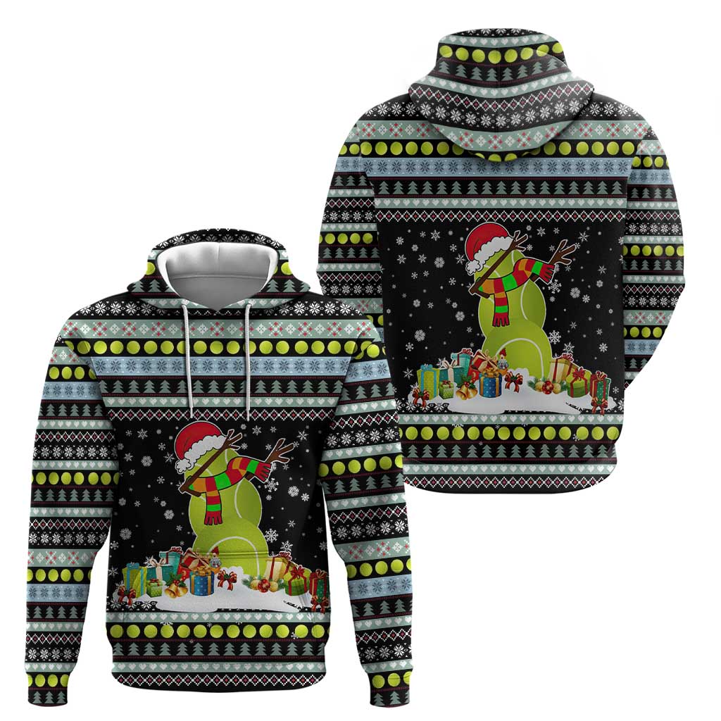 Tennis Snowman Christmas Zip Hoodie Xmas Holiday Patterns - Wonder Print Shop