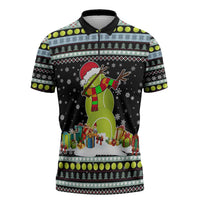 Tennis Snowman Christmas Zipper Polo Shirt Xmas Holiday Patterns - Wonder Print Shop