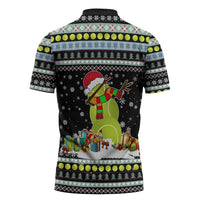 Tennis Snowman Christmas Zipper Polo Shirt Xmas Holiday Patterns - Wonder Print Shop