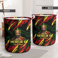 Menelik II Laundry Basket with Lion of Adwa Title, Battle of Adwa 1896 Graphic and Bold Pan-African - Wonder Print Shop