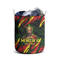 Menelik II Laundry Basket with Lion of Adwa Title, Battle of Adwa 1896 Graphic and Bold Pan-African - Wonder Print Shop