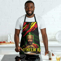 Menelik II Apron with Lion of Adwa Title, Battle of Adwa 1896 Graphic and Bold Pan-African - Wonder Print Shop