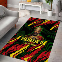 Menelik II Area Rug with Lion of Adwa Title, Battle of Adwa 1896 Graphic and Bold Pan-African - Wonder Print Shop