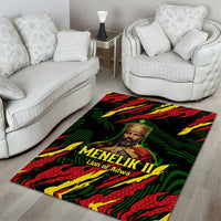 Menelik II Area Rug with Lion of Adwa Title, Battle of Adwa 1896 Graphic and Bold Pan-African - Wonder Print Shop