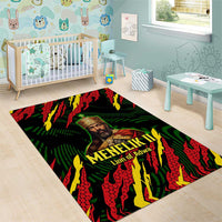 Menelik II Area Rug with Lion of Adwa Title, Battle of Adwa 1896 Graphic and Bold Pan-African - Wonder Print Shop