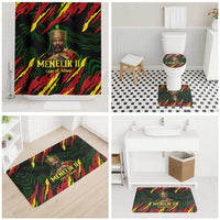 Menelik II Bathroom Set with Lion of Adwa Title, Battle of Adwa 1896 Graphic and Bold Pan-African - Wonder Print Shop