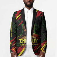 Menelik II Blazer with Lion of Adwa Title, Battle of Adwa 1896 Graphic and Bold Pan-African - Wonder Print Shop