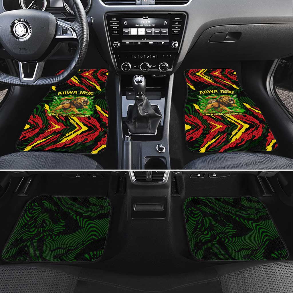 Menelik II Car Mats with Lion of Adwa Title, Battle of Adwa 1896 Graphic and Bold Pan-African - Wonder Print Shop