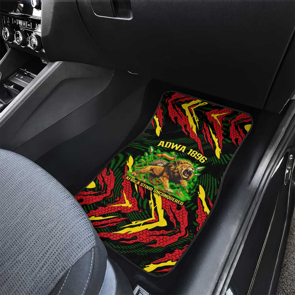 Menelik II Car Mats with Lion of Adwa Title, Battle of Adwa 1896 Graphic and Bold Pan-African - Wonder Print Shop