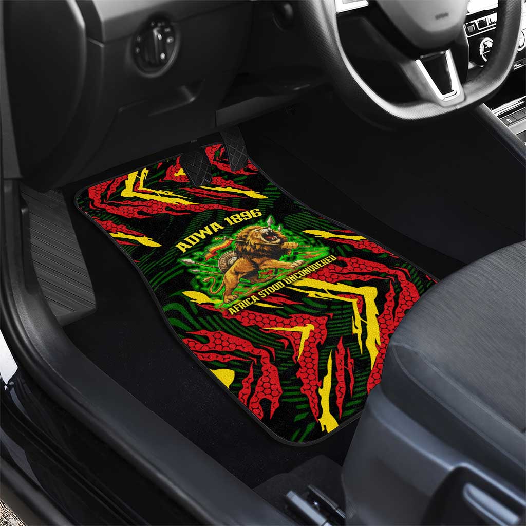 Menelik II Car Mats with Lion of Adwa Title, Battle of Adwa 1896 Graphic and Bold Pan-African - Wonder Print Shop