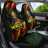 Menelik II Car Seat Cover with Lion of Adwa Title, Battle of Adwa 1896 Graphic and Bold Pan-African - Wonder Print Shop