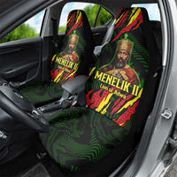 Menelik II Car Seat Cover with Lion of Adwa Title, Battle of Adwa 1896 Graphic and Bold Pan-African - Wonder Print Shop