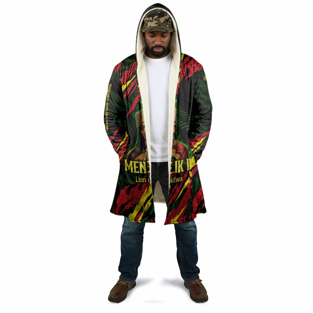 Menelik II Cloak with Lion of Adwa Title, Battle of Adwa 1896 Graphic and Bold Pan-African - Wonder Print Shop