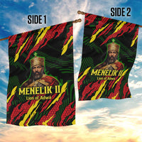 Menelik II Garden Flag with Lion of Adwa Title, Battle of Adwa 1896 Graphic and Bold Pan-African - Wonder Print Shop