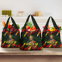 Menelik II Grocery Bag with Lion of Adwa Title, Battle of Adwa 1896 Graphic and Bold Pan-African - Wonder Print Shop