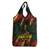 Menelik II Grocery Bag with Lion of Adwa Title, Battle of Adwa 1896 Graphic and Bold Pan-African - Wonder Print Shop