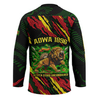 Menelik II Hockey Jersey with Lion of Adwa Title, Battle of Adwa 1896 Graphic and Bold Pan-African - Wonder Print Shop